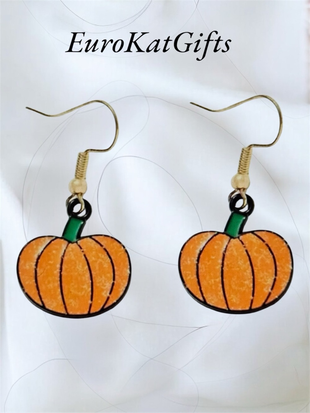 A Girl Thing Orange Pumpkin Dangle Earrings